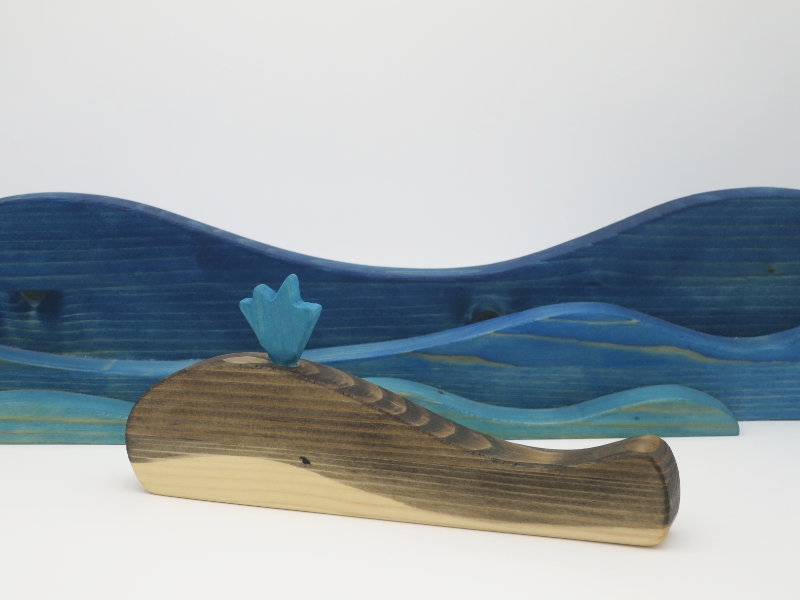 Wal groß mit Fontäne